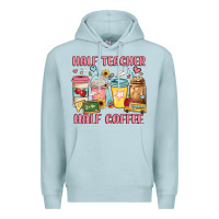 Blue Mist half teacher half coffee Premium Hoodie - JahusDesignShop