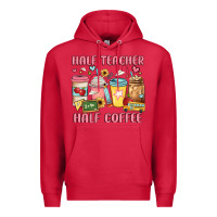 Cardinal half teacher half coffee Premium Hoodie - JahusDesignShop