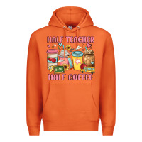 Carrot half teacher half coffee Premium Hoodie - JahusDesignShop