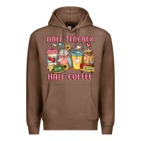 Chestnut half teacher half coffee Premium Hoodie - JahusDesignShop