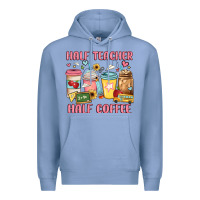 Colony Blue half teacher half coffee Premium Hoodie - JahusDesignShop