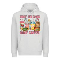 Dove Grey half teacher half coffee Premium Hoodie - JahusDesignShop