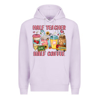 Lilac half teacher half coffee Premium Hoodie - JahusDesignShop