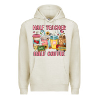 Oatmeal Heather half teacher half coffee Premium Hoodie - JahusDesignShop