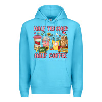 Ocean Blue half teacher half coffee Premium Hoodie - JahusDesignShop