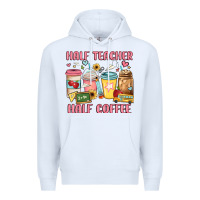 White half teacher half coffee Premium Hoodie - JahusDesignShop