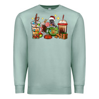 Seafoam Christmas coffee cups with Pitbull Premium Sweatshirt - RanaPortraitStore