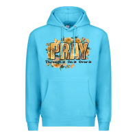 Ocean Blue pray through it on it and over it Premium Hoodie - JahusDesignShop