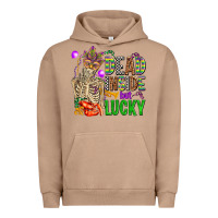 Pigment Burro mardi gras dead inside but lucky  with skeleton Urban Hoodie - AdoDesignShop
