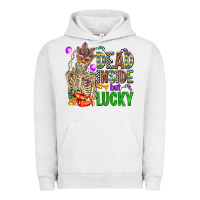 Pigment Lunar Rock mardi gras dead inside but lucky  with skeleton Urban Hoodie - AdoDesignShop