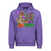 Tulip mardi gras dead inside but lucky  with skeleton Urban Hoodie - AdoDesignShop