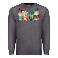 Charcoal Heather golden retriever dog coffee cups Premium Sweatshirt - texasbilliewilder