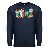 Navy golden retriever dog coffee cups Premium Sweatshirt - texasbilliewilder