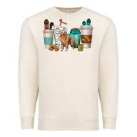 Sandshell golden retriever dog coffee cups Premium Sweatshirt - texasbilliewilder