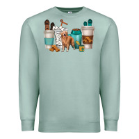 Seafoam golden retriever dog coffee cups Premium Sweatshirt - texasbilliewilder