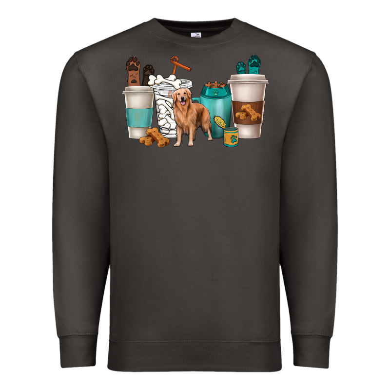 Golden Retriever Dog Coffee Cups Premium Sweatshirt by texasbilliewilder | Teevron