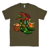 Army Green cowboy hat with boots christmas Classic Tee - RanaPortraitStore