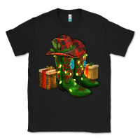 Black cowboy hat with boots christmas Classic Tee - RanaPortraitStore