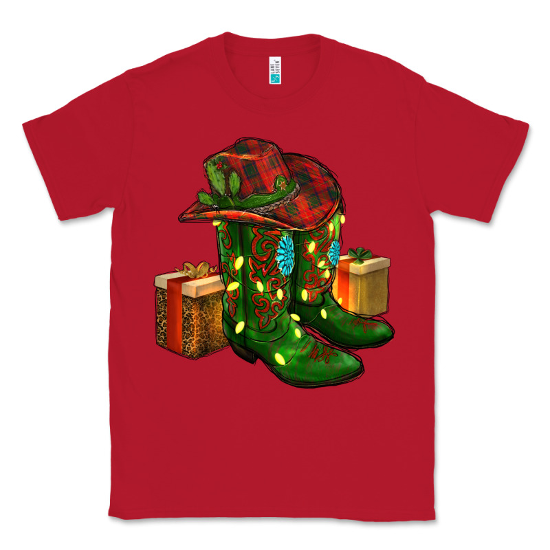Cowboy Hat With Boots Christmas Classic Tee by RanaPortraitStore | Teevron