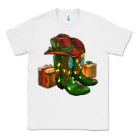 White cowboy hat with boots christmas Classic Tee - RanaPortraitStore