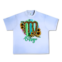 Grape Ice Virgo Zodiac Sign Sunflower Leopard Serape Urban Heavy Tee - RanaPortraitStore