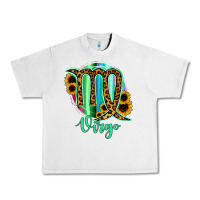 Lunar Rock Virgo Zodiac Sign Sunflower Leopard Serape Urban Heavy Tee - RanaPortraitStore
