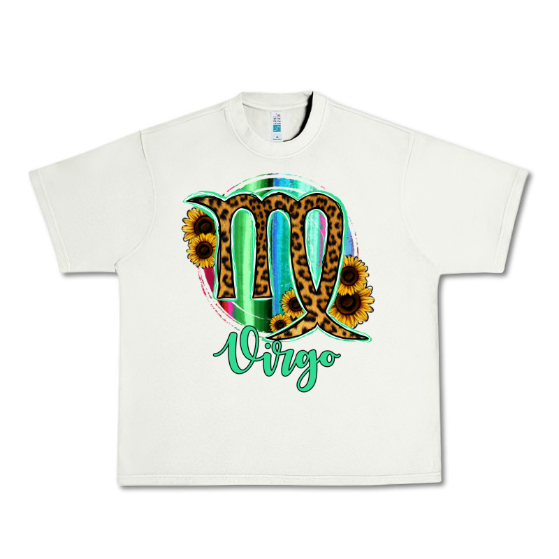 Virgo Zodiac Sign Sunflower Leopard Serape Urban Heavy Tee by RanaPortraitStore | Teevron