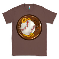 Chestnut baseball with sunflower round earrings Classic Tee - BundleAndBundleShop