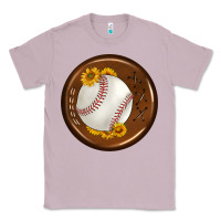 Lilac baseball with sunflower round earrings Classic Tee - BundleAndBundleShop