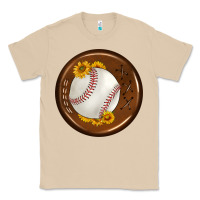 Mushroom baseball with sunflower round earrings Classic Tee - BundleAndBundleShop