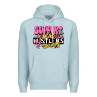 Blue Mist support local hustlers and dreamers Premium Hoodie - JahusDesignShop
