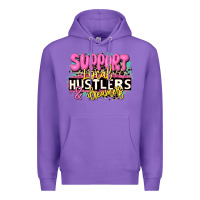 Purple support local hustlers and dreamers Premium Hoodie - JahusDesignShop