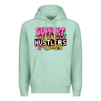 Seafoam support local hustlers and dreamers Premium Hoodie - JahusDesignShop