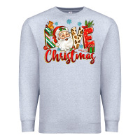 Heather Grey love christmas Premium Sweatshirt - Zillion Design Studio