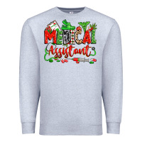 Heather Grey christmas medical assistant Premium Sweatshirt - Zillion Design Studio