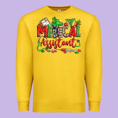 Christmas Medical Assistant Premium Sweatshirt Designed By Zillion Design Studio