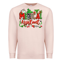 Pale Pink christmas medical assistant Premium Sweatshirt - Zillion Design Studio