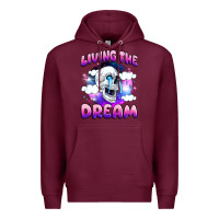 Burgundy living the dream Premium Hoodie - JahusDesignShop