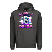Charcoal Heather living the dream Premium Hoodie - JahusDesignShop
