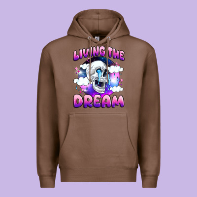 Living The Dream Premium Hoodie Designed By Jahusdesignshop