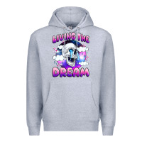 Heather Grey living the dream Premium Hoodie - JahusDesignShop