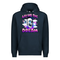 Navy living the dream Premium Hoodie - JahusDesignShop