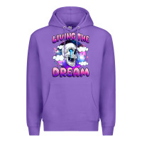 Purple living the dream Premium Hoodie - JahusDesignShop