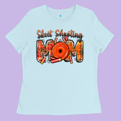 Skeet Shooting Mom Ladies Tee Designed By Barkaloodesign