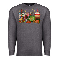 Charcoal Heather Christmas coffee cups with Pug Premium Sweatshirt - RanaPortraitStore
