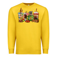 Lemon Christmas coffee cups with Pug Premium Sweatshirt - RanaPortraitStore