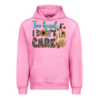 Fuchsia Pink too bad i don't care Urban Hoodie - JahusDesignShop