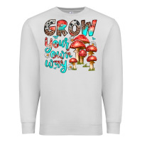 Dove Grey grow your own way Premium Sweatshirt - texasbilliewilder