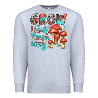 Heather Grey grow your own way Premium Sweatshirt - texasbilliewilder