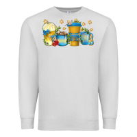 Dove Grey hanukkah coffee cups Premium Sweatshirt - texasbilliewilder